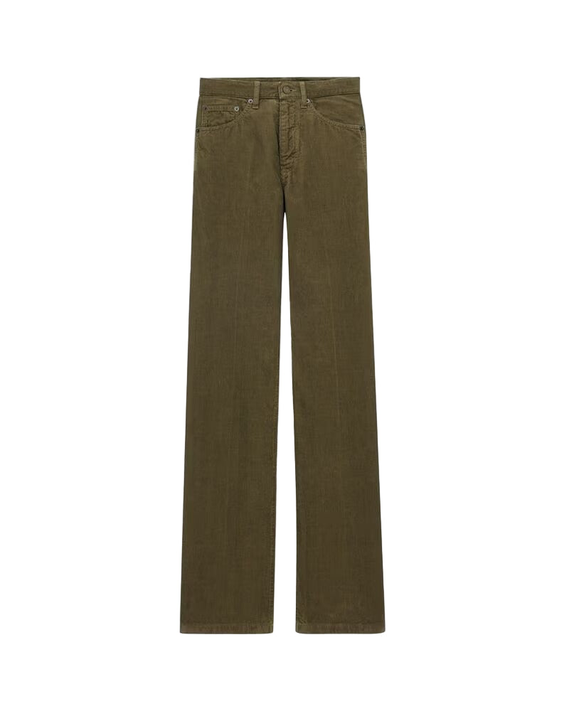 pants in corduroy-SAINT LAURENT-Verso