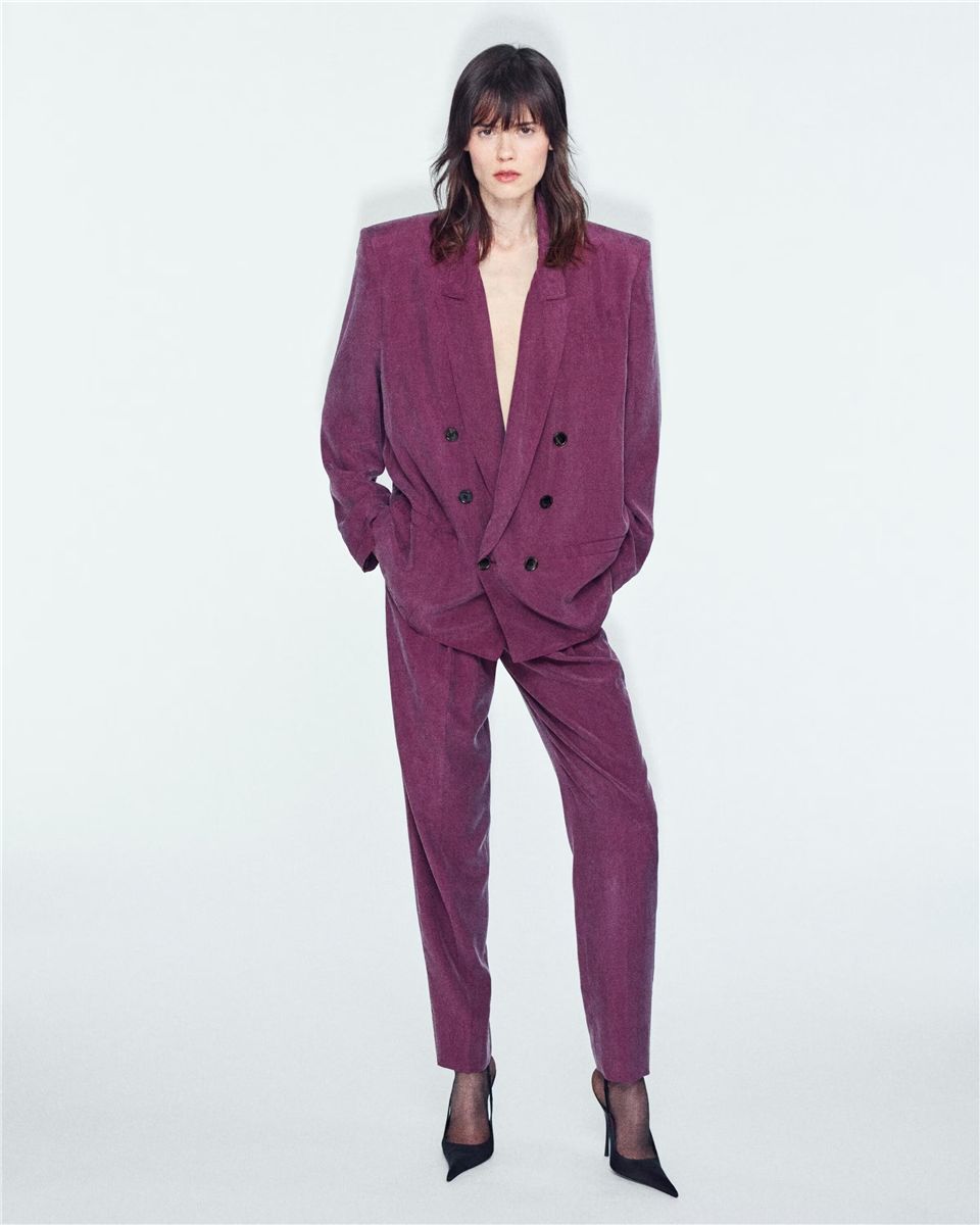 Pants in silk habotai-SAINT LAURENT-Verso