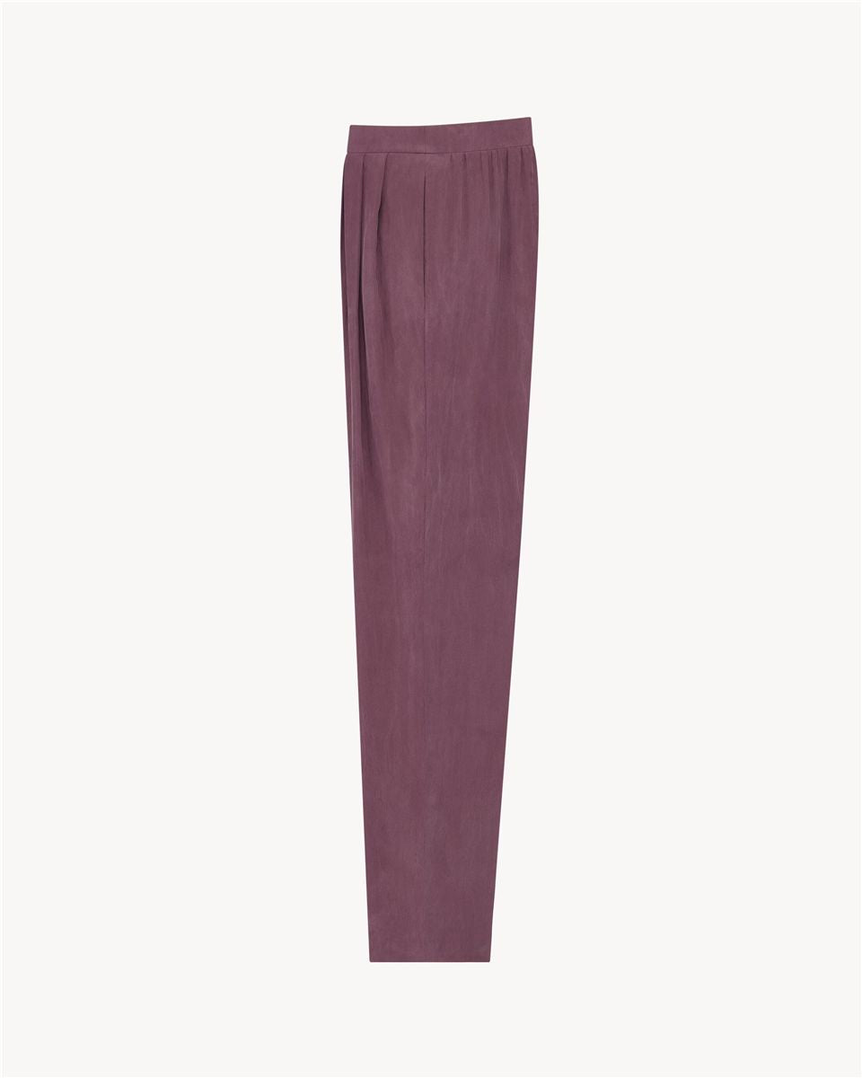 Pants in silk habotai-SAINT LAURENT-Verso