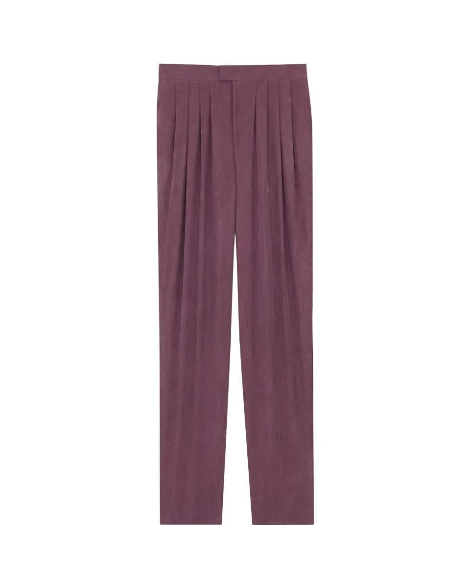 Pants in silk habotai-SAINT LAURENT-306596-36-Verso