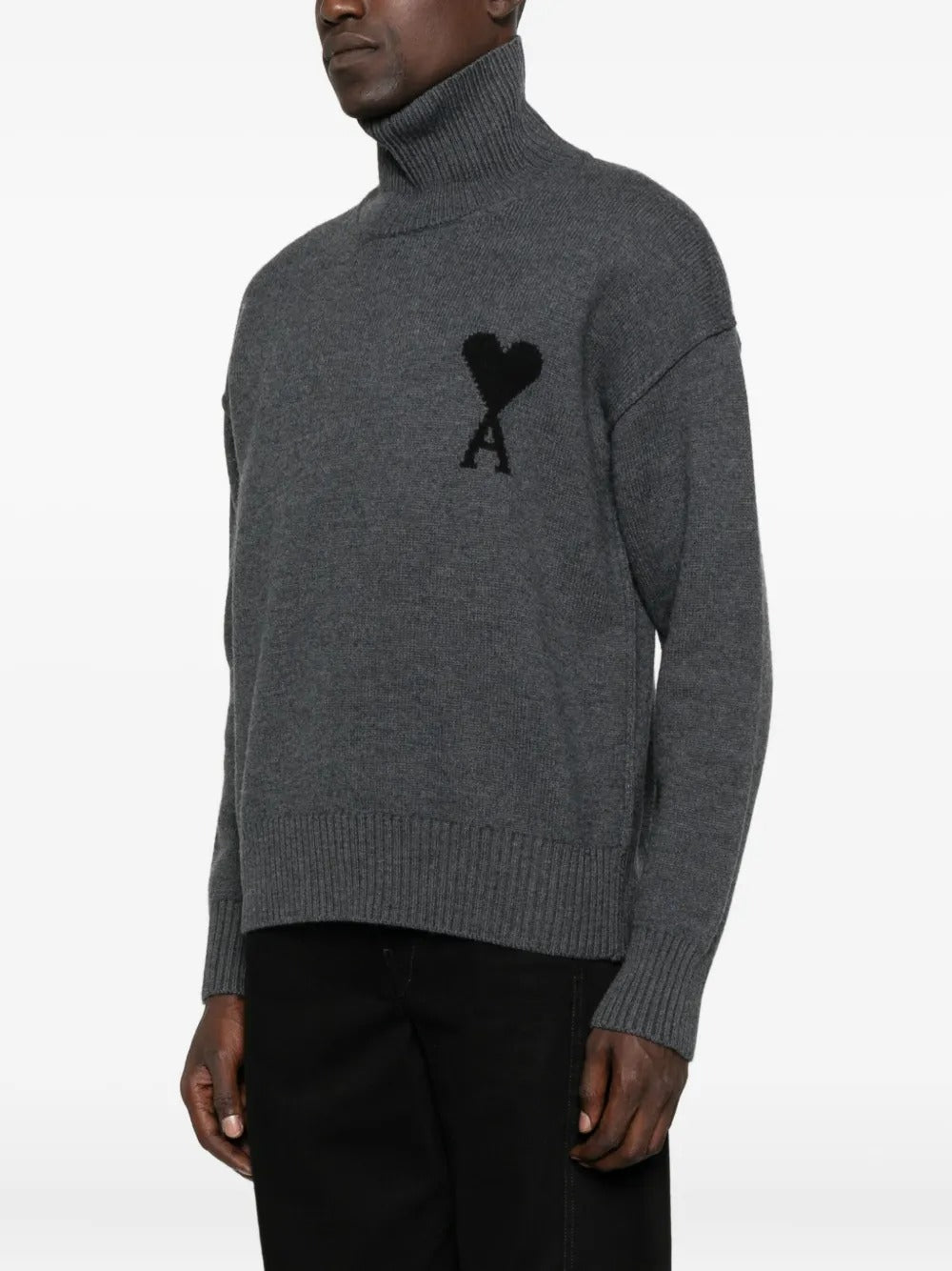 Paris ami de coeur roll-neck sweater-AMI-Verso