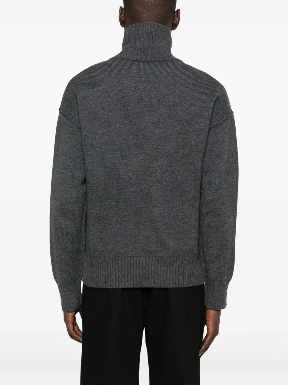 Paris ami de coeur roll-neck sweater-AMI-Verso