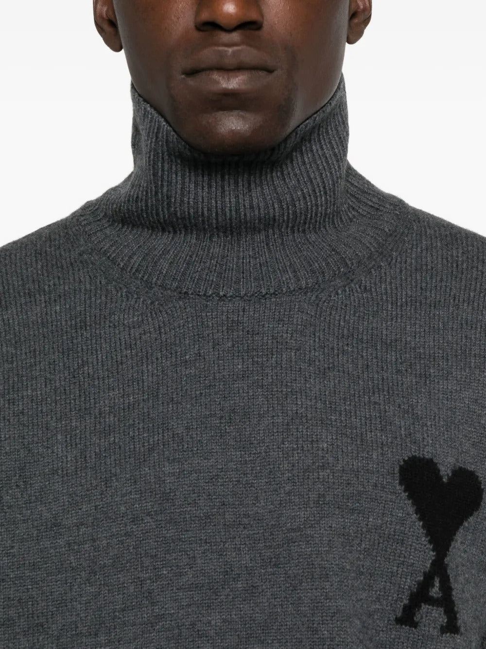 Paris ami de coeur roll-neck sweater-AMI-Verso