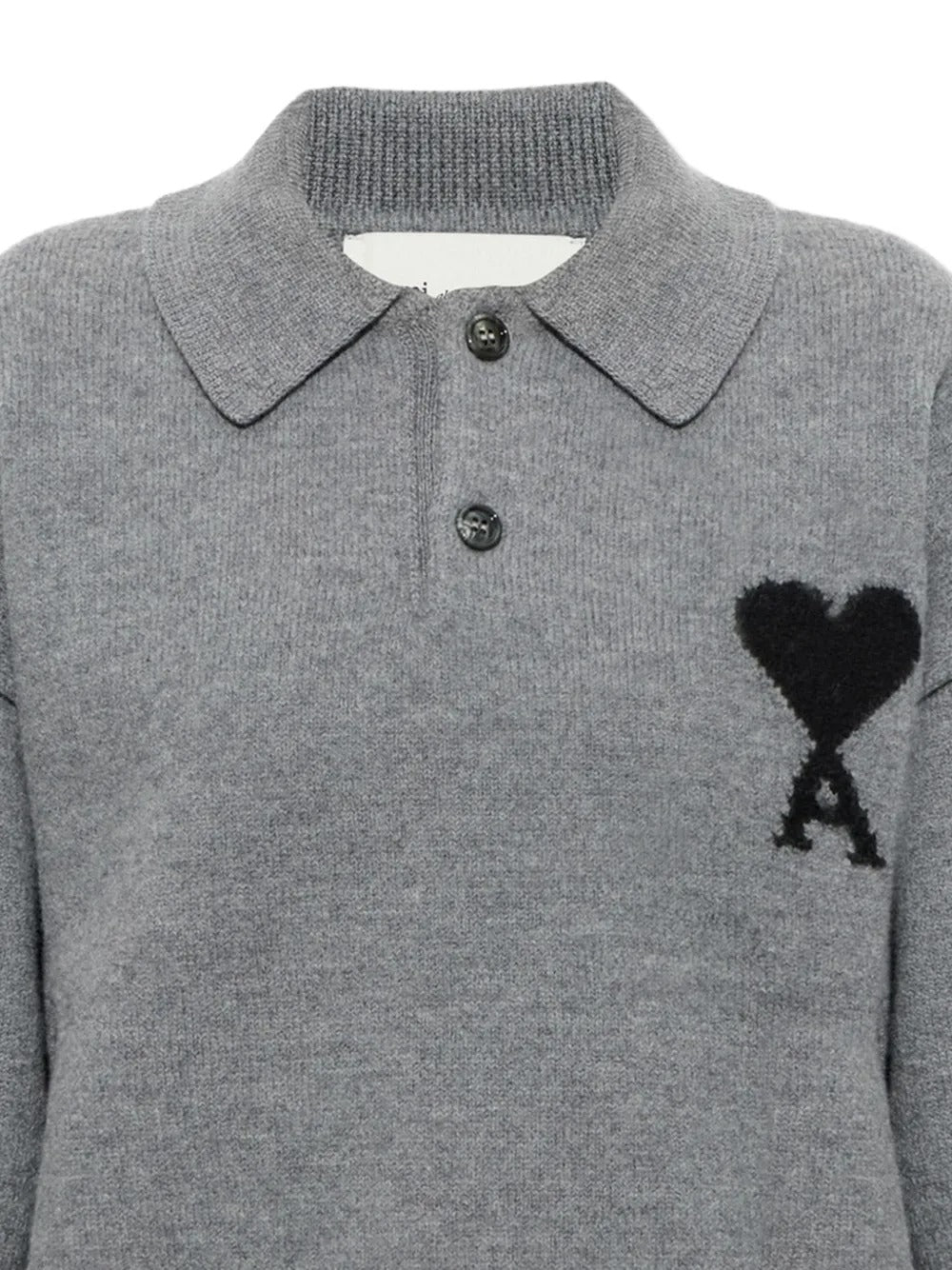 Paris ami de coeur wool polo shirt-AMI-Verso