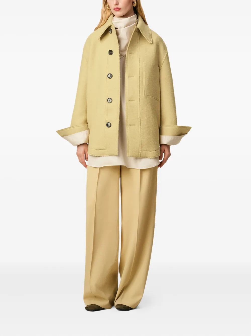 Paris Button-up Wool Jacket-AMI-Verso