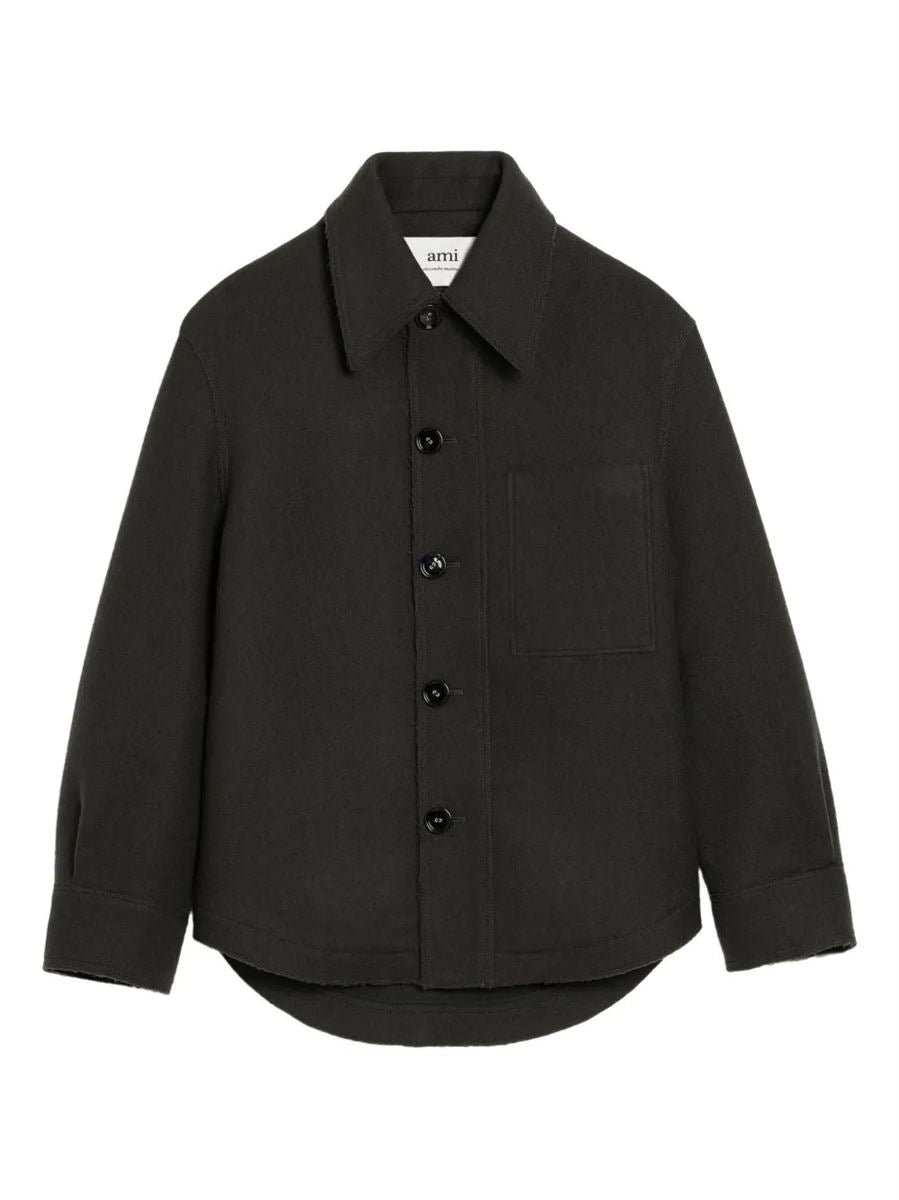 Paris button-up wool jacket-AMI-Verso