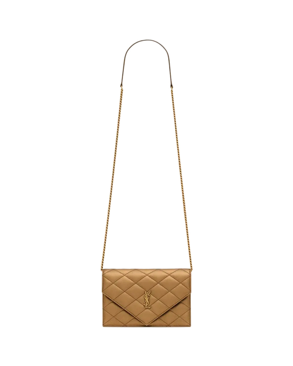 Paris chain wallet in metallic leather-SAINT LAURENT-311040-TU-Verso