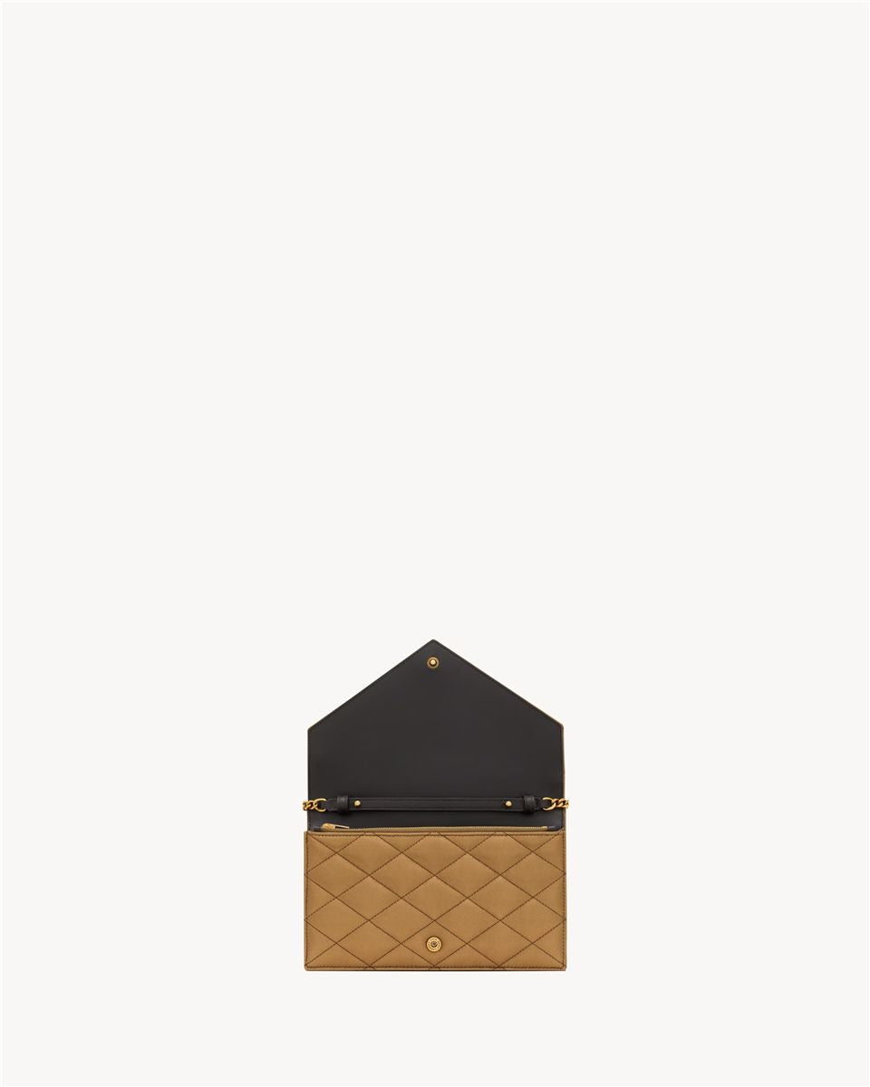 Paris chain wallet in metallic leather-SAINT LAURENT-Verso