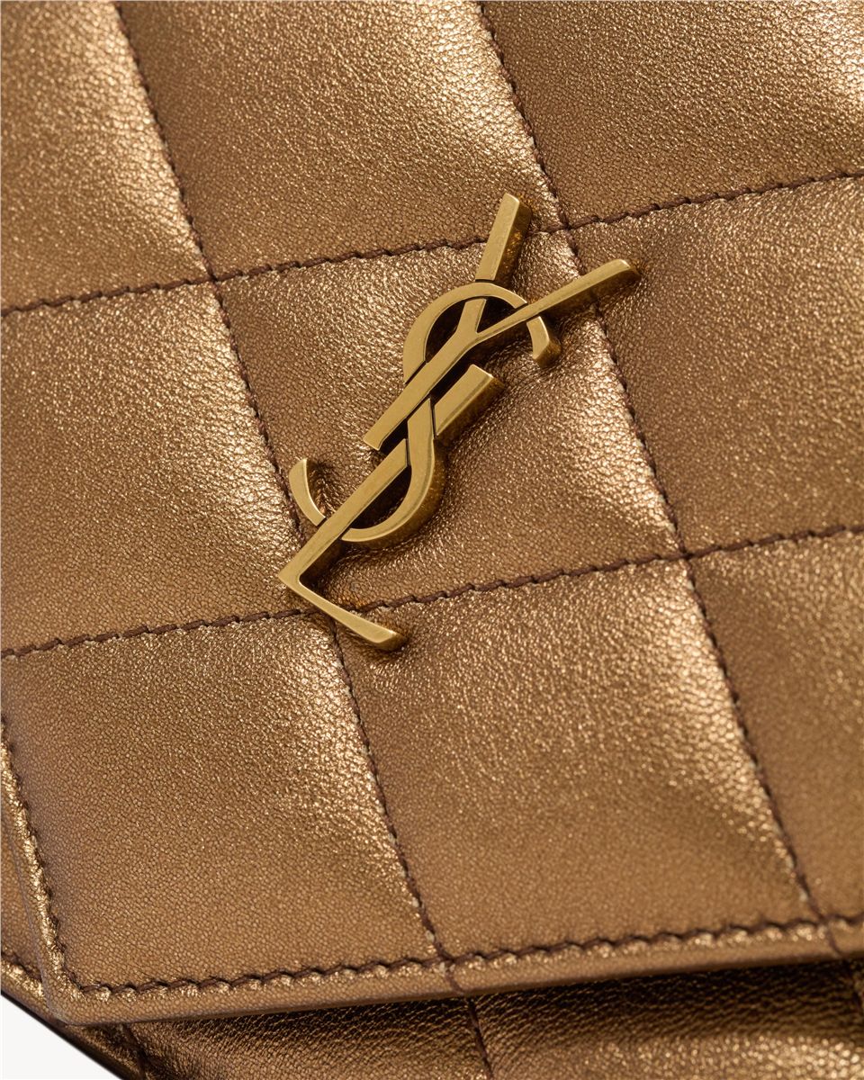 Paris chain wallet in metallic leather-SAINT LAURENT-Verso
