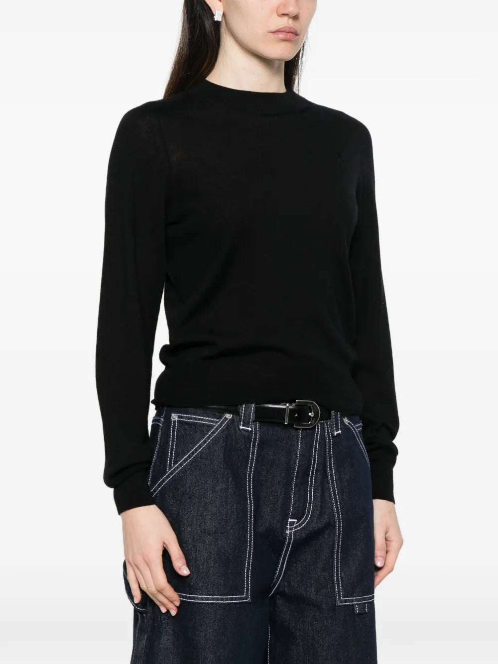 Paris crewneck detail jumper-AMI-Verso