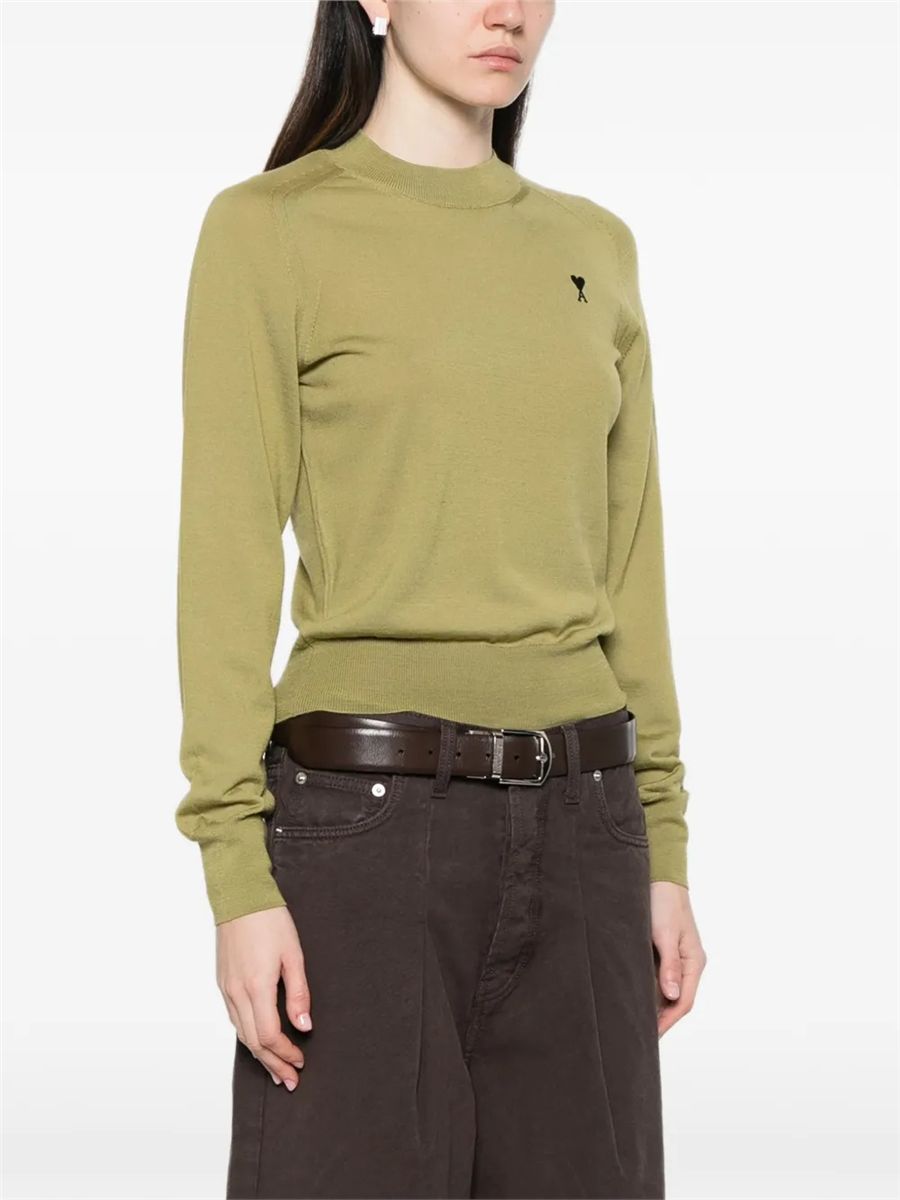 Paris crewneck detail jumper-AMI-Verso