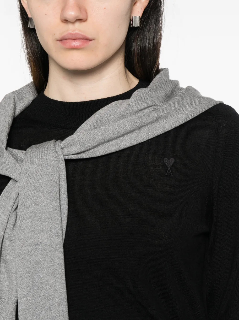 Paris crewneck detail jumper-AMI-Verso