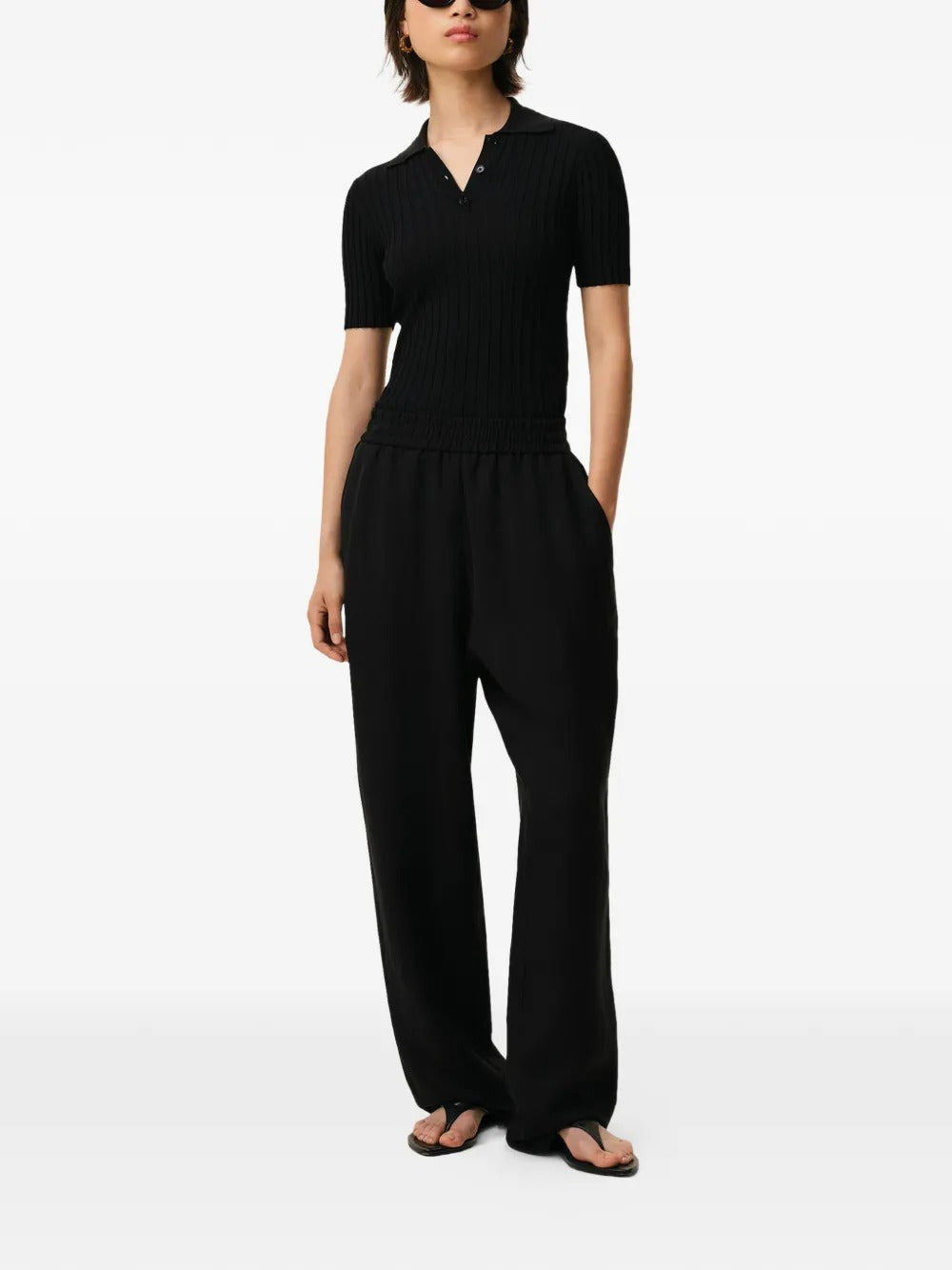 Paris elasticated waist trousers-AMI-Verso