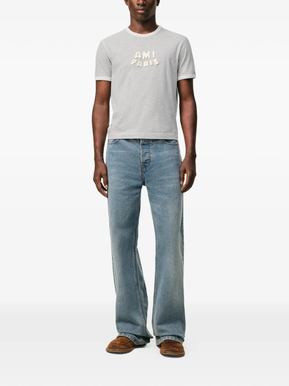 Paris logo-patch t-shirt-AMI-Verso