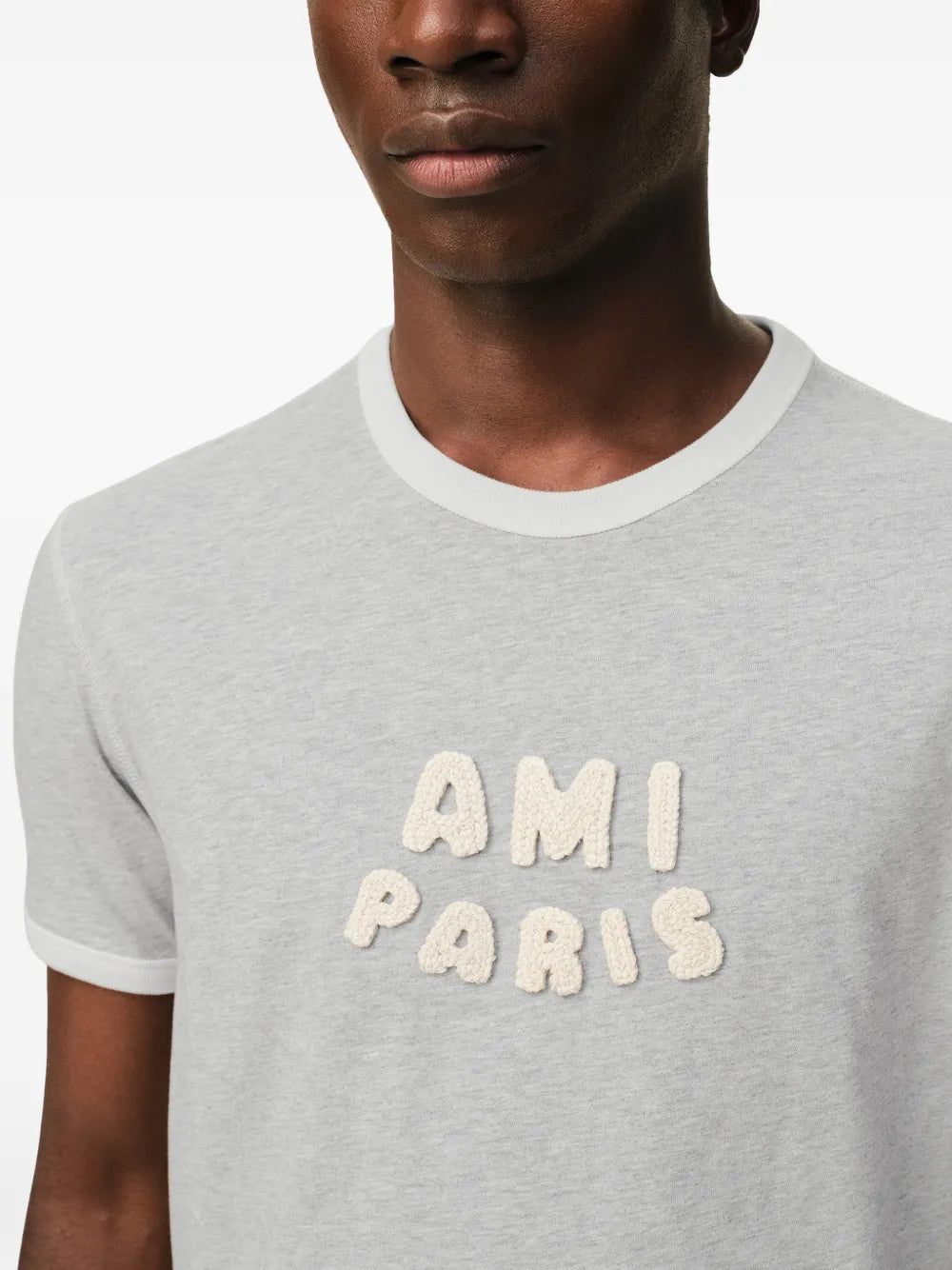 Paris logo-patch t-shirt-AMI-Verso