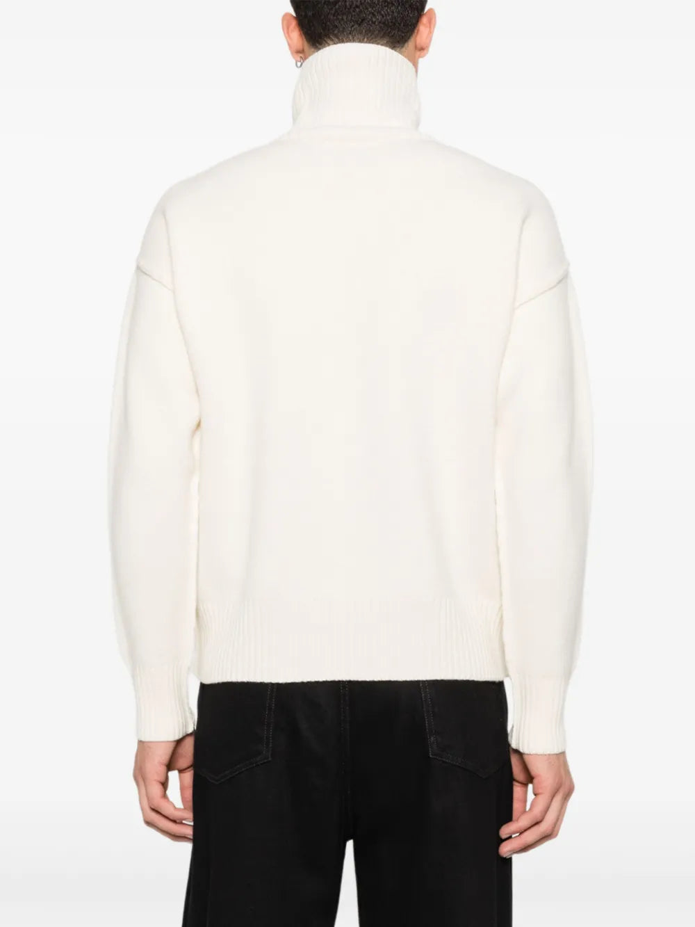 Paris logo turtleneck sweater-AMI-Verso