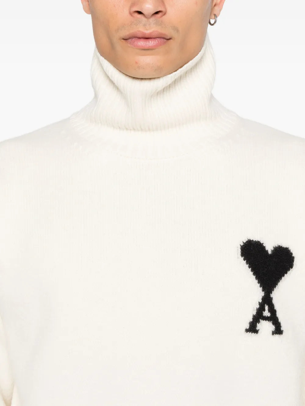 Paris logo turtleneck sweater-AMI-Verso
