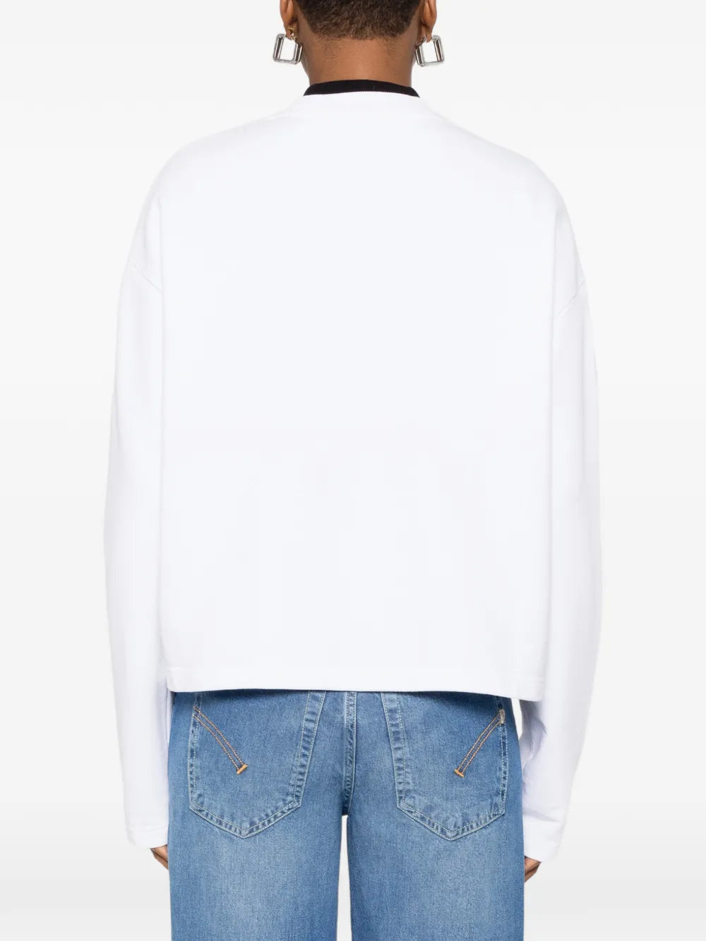 Paris long-sleeved embroidered sweatshirt-AMI-Verso