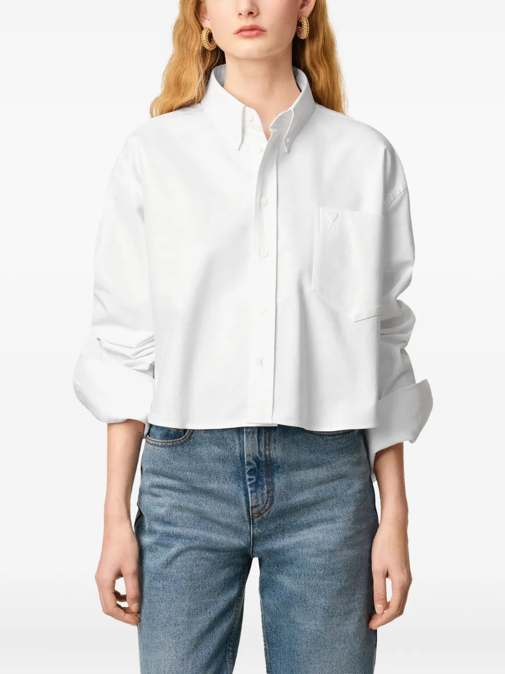 Paris mother-of-pearl button shirt-AMI-Verso