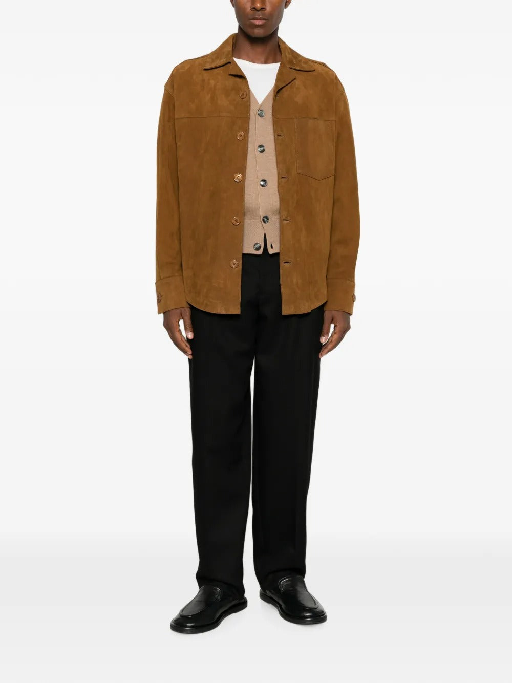 Paris Pleated Straight-Leg Trousers-AMI-Verso