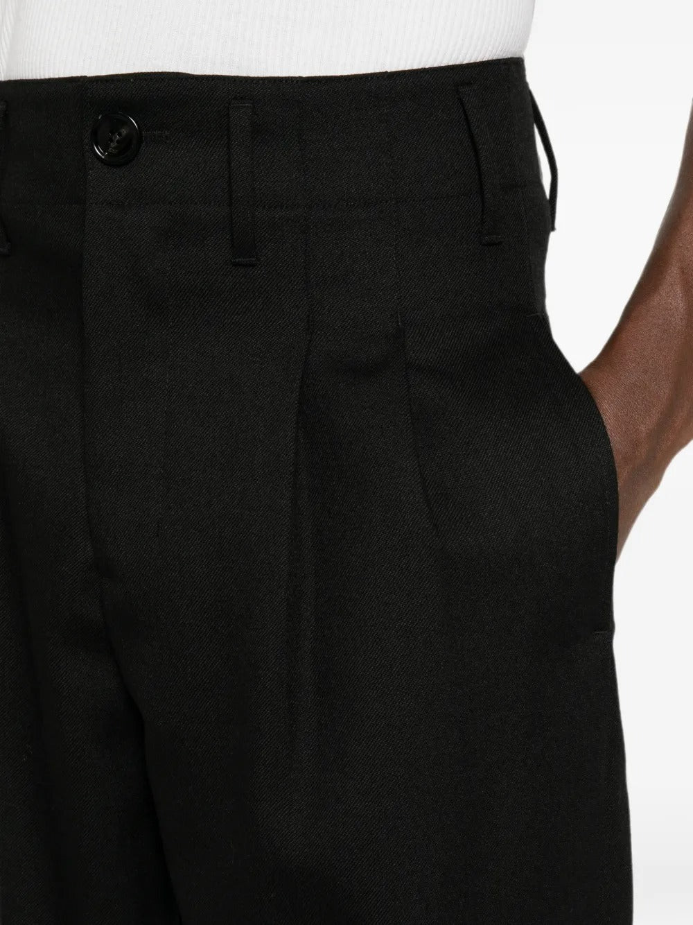 Paris Pleated Straight-Leg Trousers-AMI-Verso