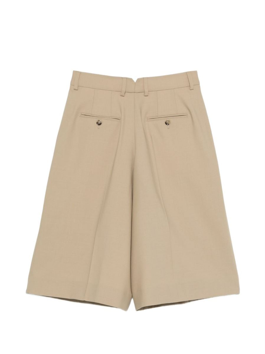 Paris pleated wide bermuda shorts-AMI-Verso