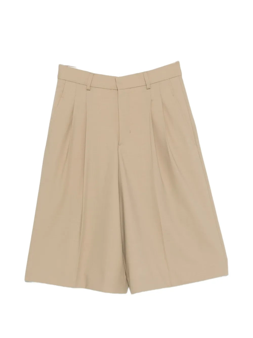 Belt-loop pleated shorts-AMI-Verso