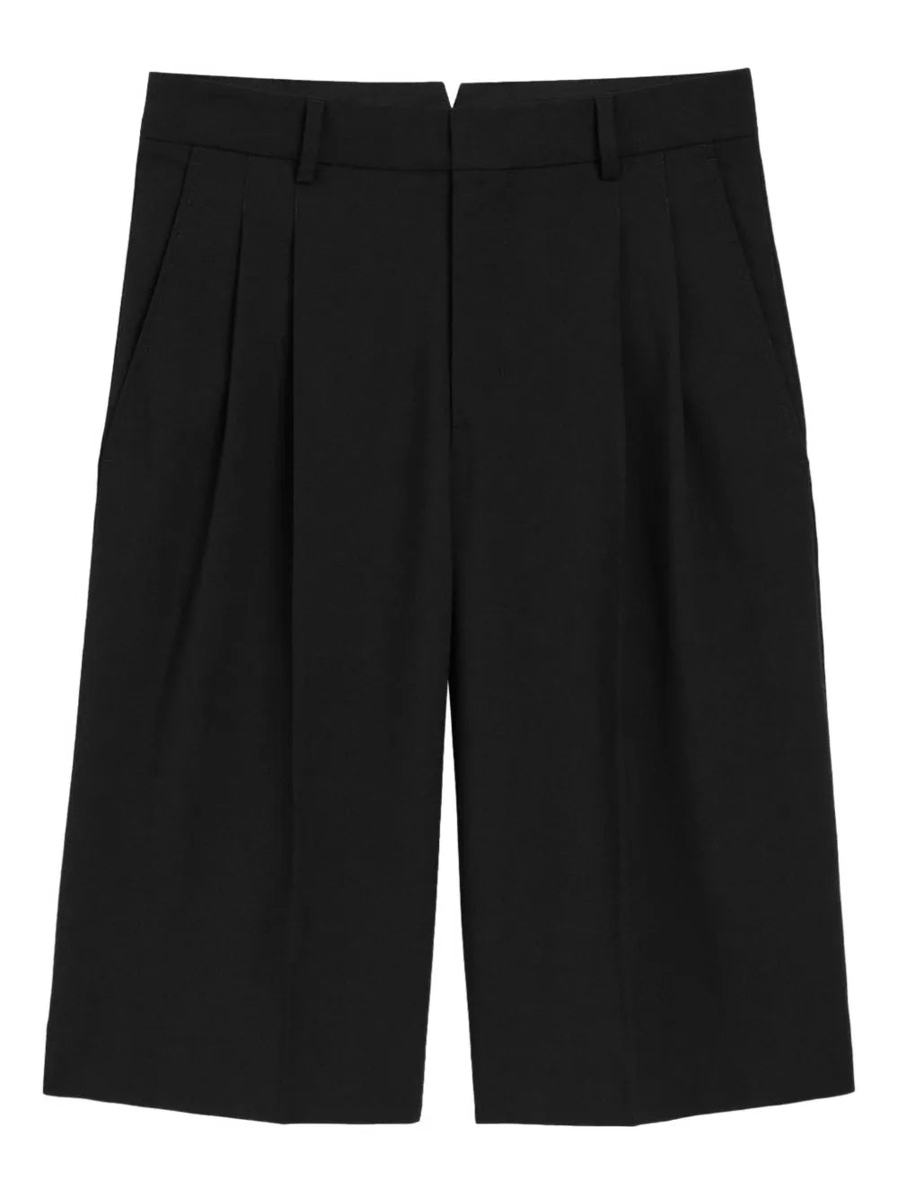 Paris pleated wide bermuda shorts-AMI-Verso