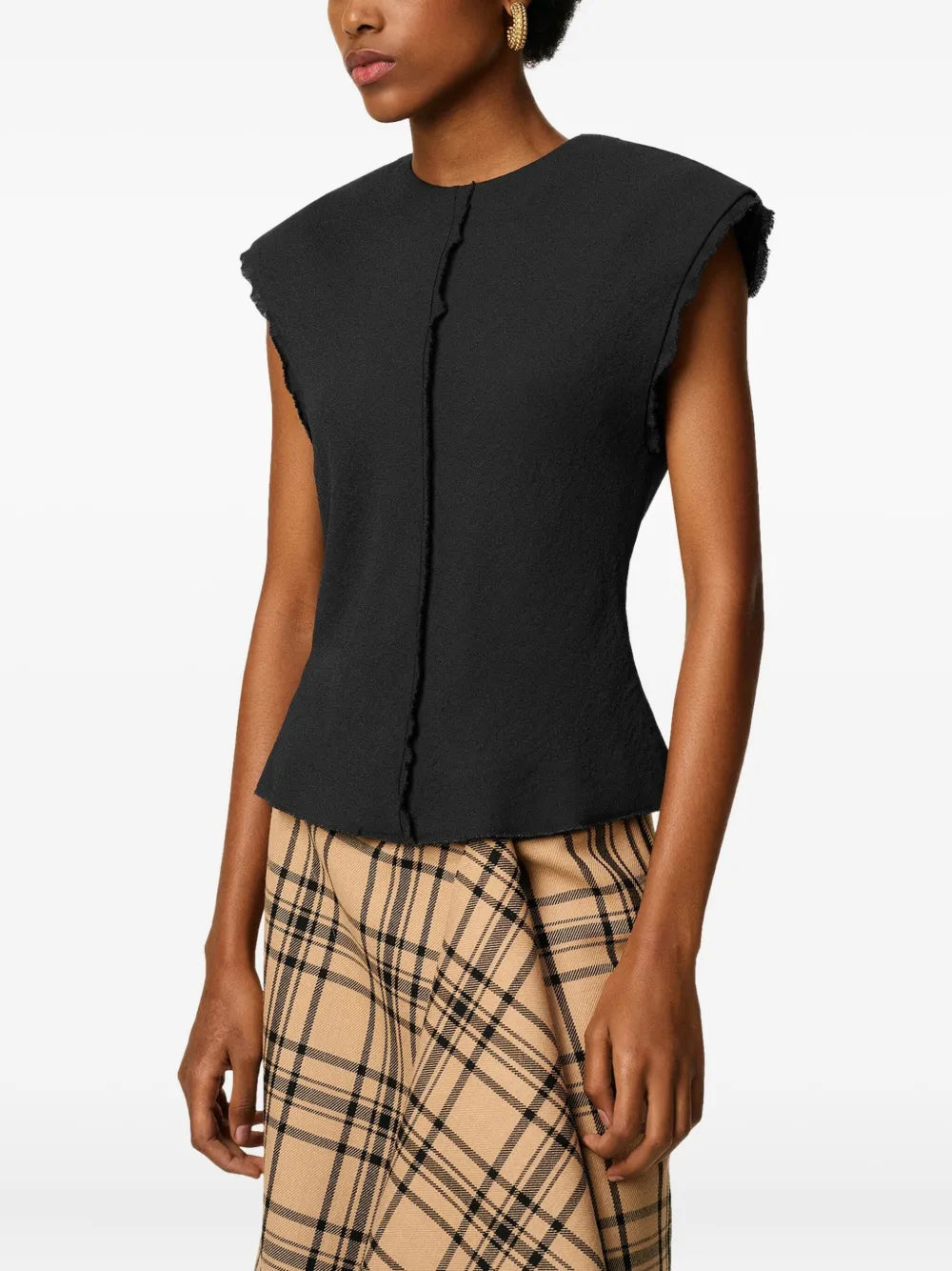 Paris raw-edge sleeveless top-AMI-Verso