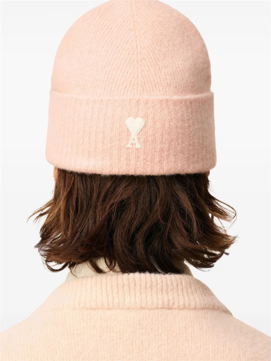 Paris striped ami de coeur beanie-AMI-Verso