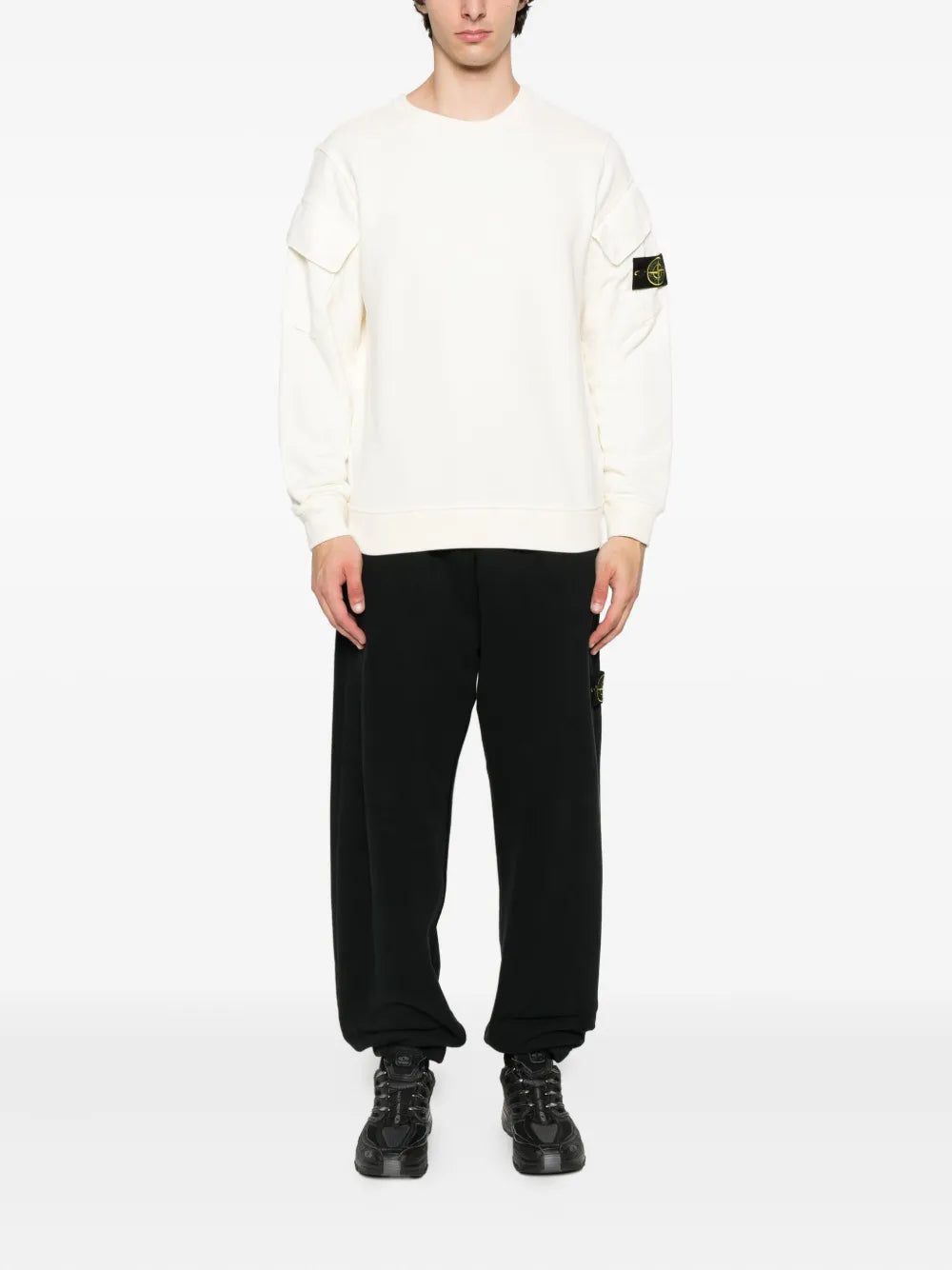patch-pocket cotton sweatshirt-STONE ISLAND-Verso