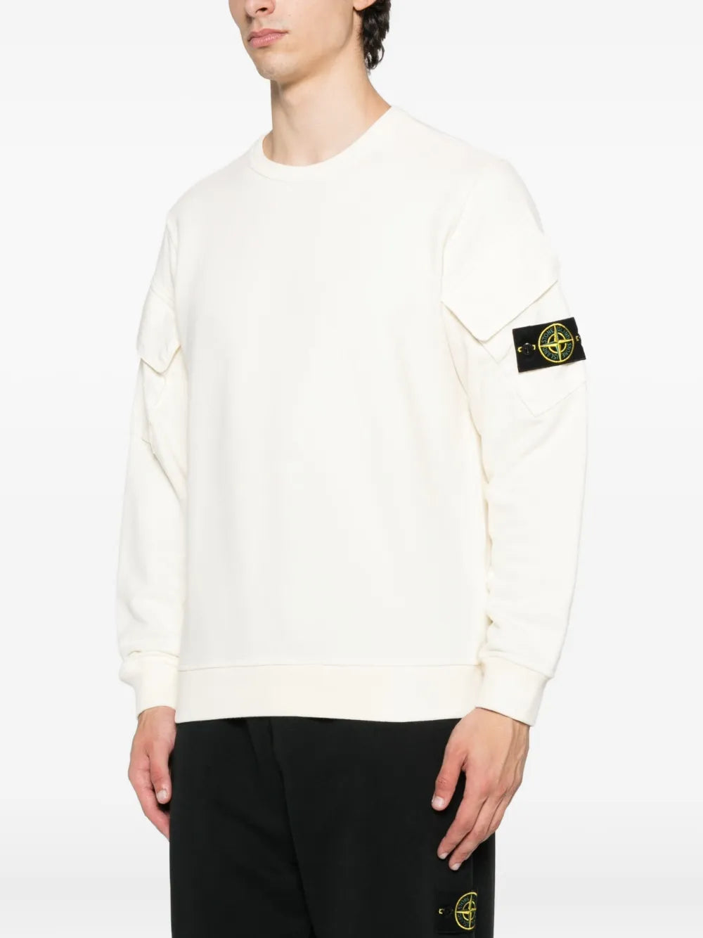 patch-pocket cotton sweatshirt-STONE ISLAND-Verso