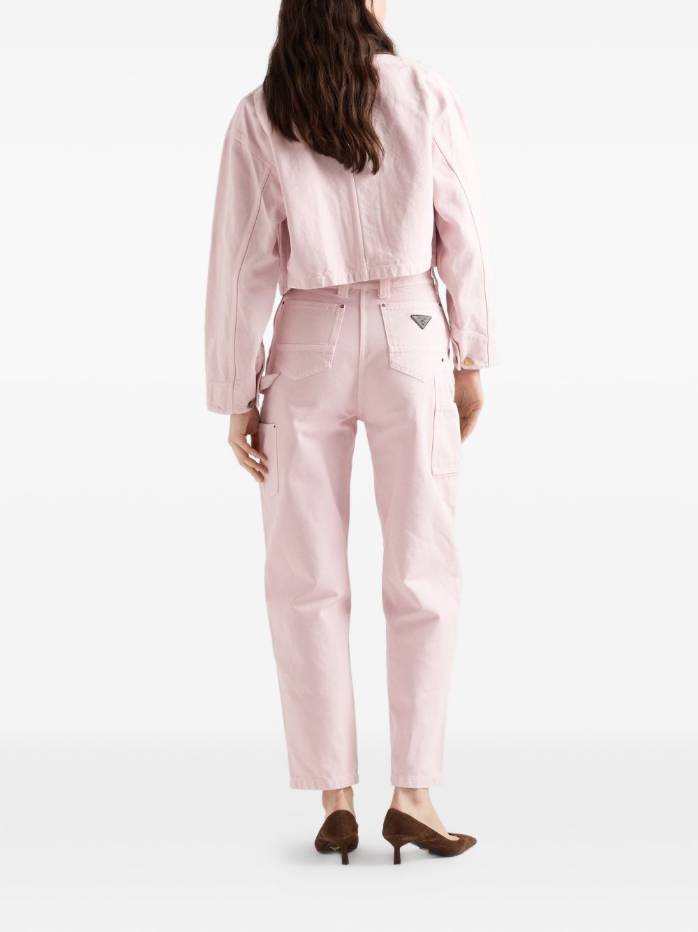 Patch-pocket Cropped Jacket-PRADA-Verso