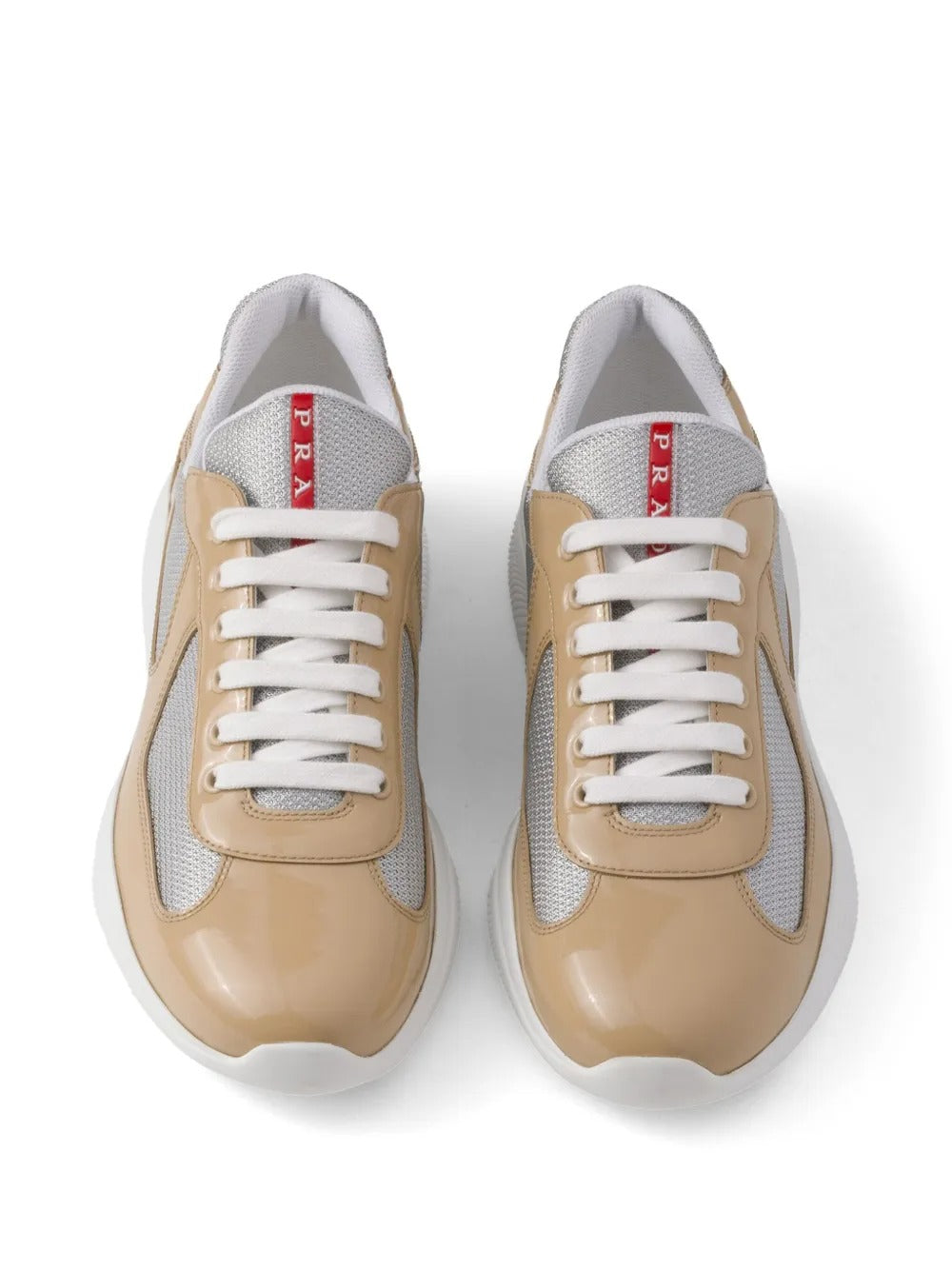 Patent leather and technical fabric prada america's cup sneakers-PRADA-Verso