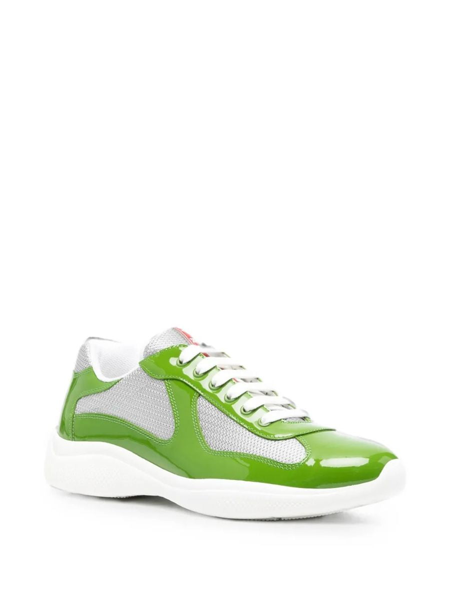 Patent leather and technical fabric prada america's cup sneakers-PRADA-Verso