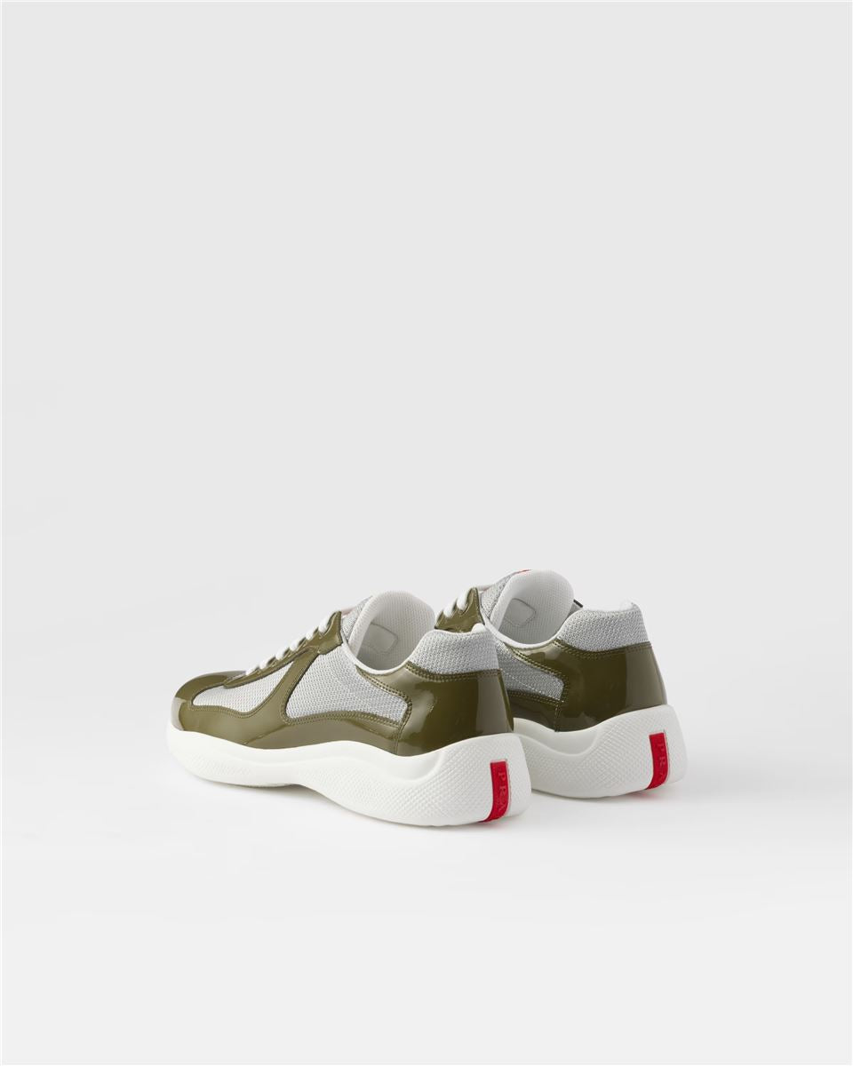 Patent leather and technical fabric prada america's cup sneakers-PRADA-Verso