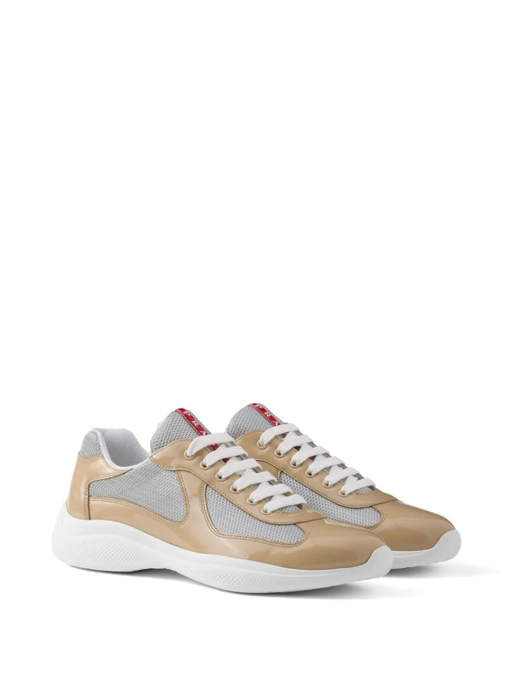 Patent leather and technical fabric prada america's cup sneakers-PRADA-Verso