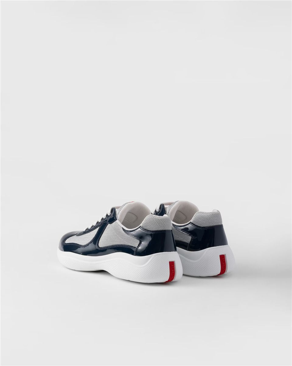 Patent leather and technical fabric prada america's cup sneakers