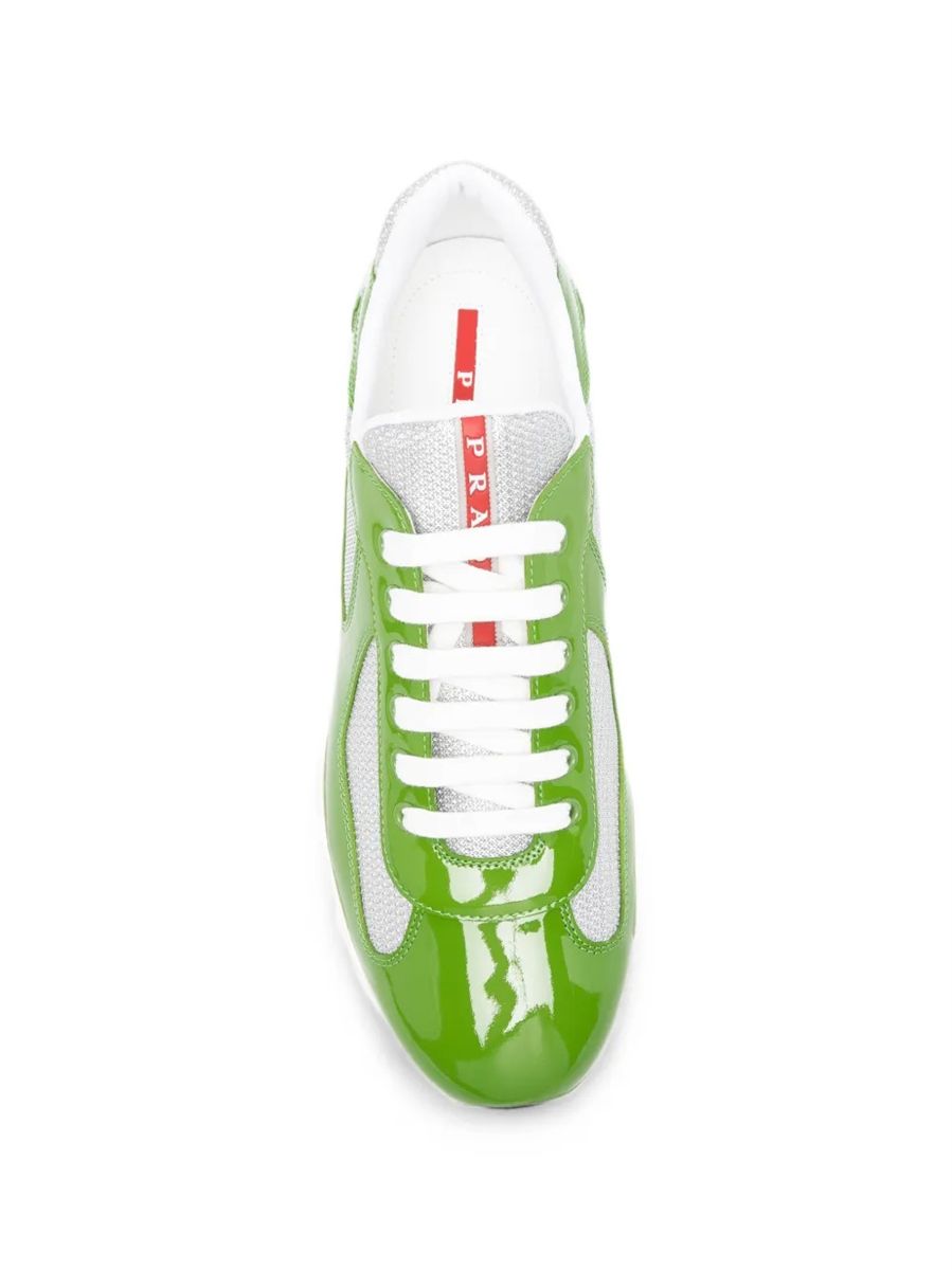 Patent leather and technical fabric prada america's cup sneakers-PRADA-Verso
