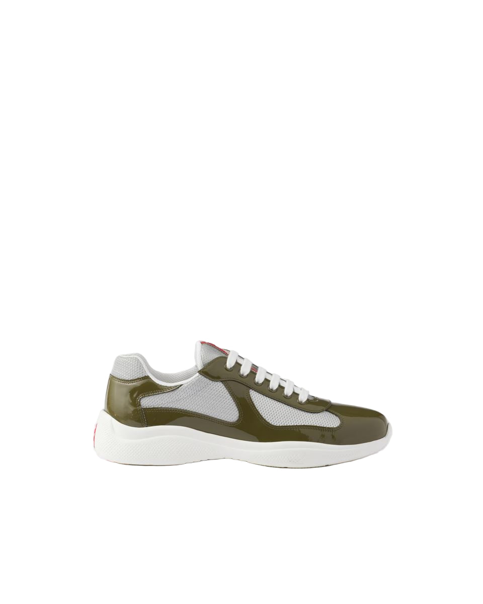 Patent leather and technical fabric prada america's cup sneakers-PRADA-Verso