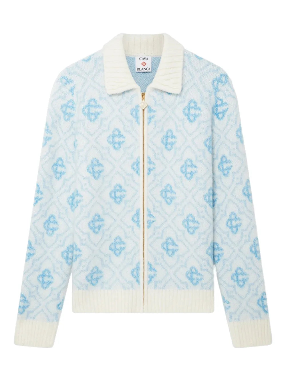 Pattern zip-up cardigan-CASABLANCA-Verso