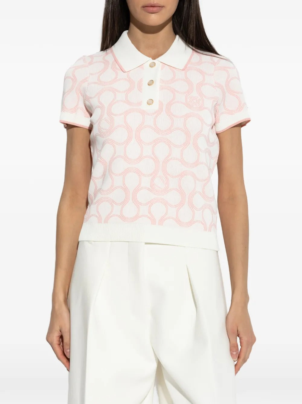 Patterned polo top-CASABLANCA-Verso