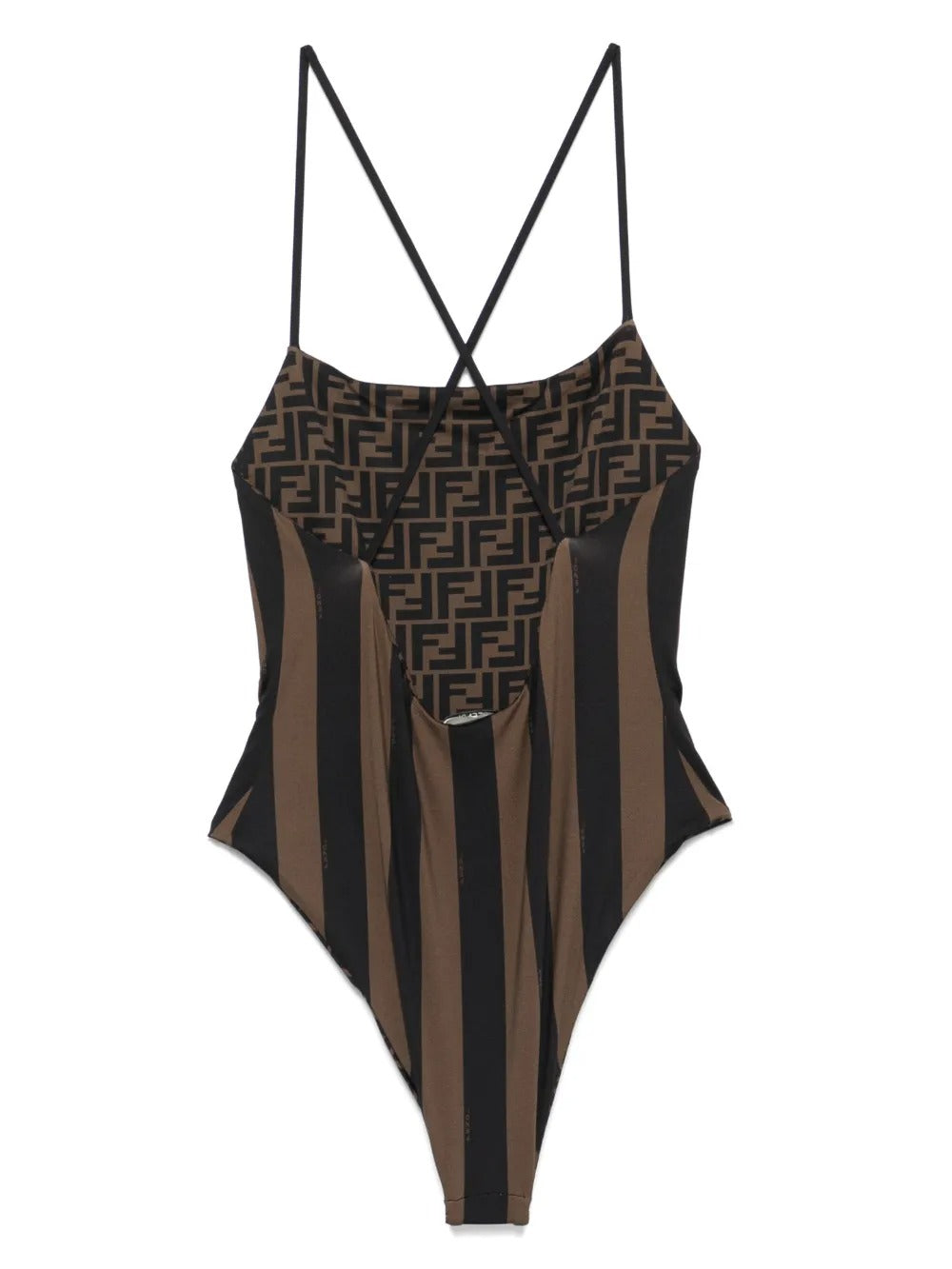 Patterned reversible swimsuit-FENDI-Verso
