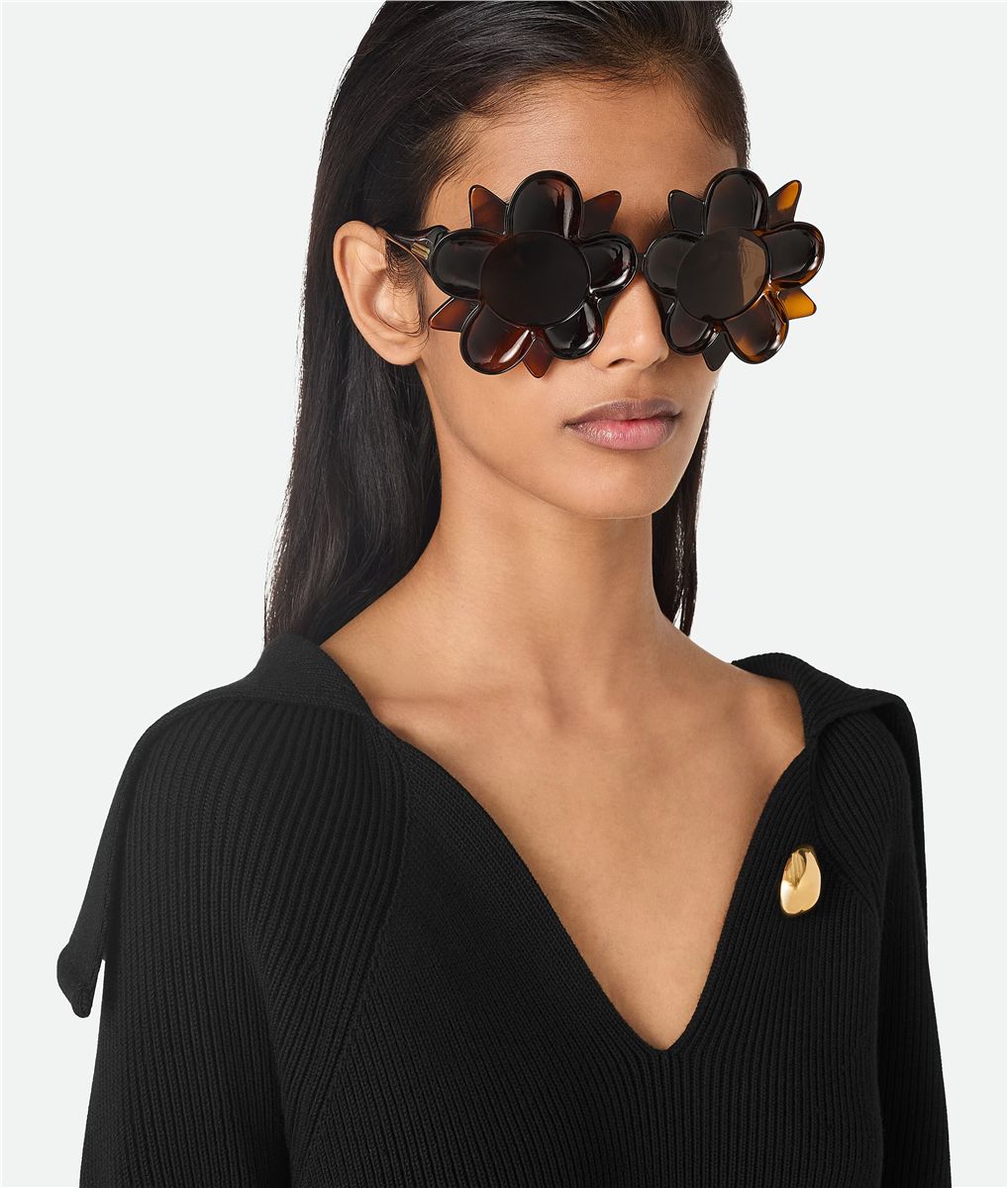 Peggy flower sunglasses-BOTTEGA VENETA-Verso