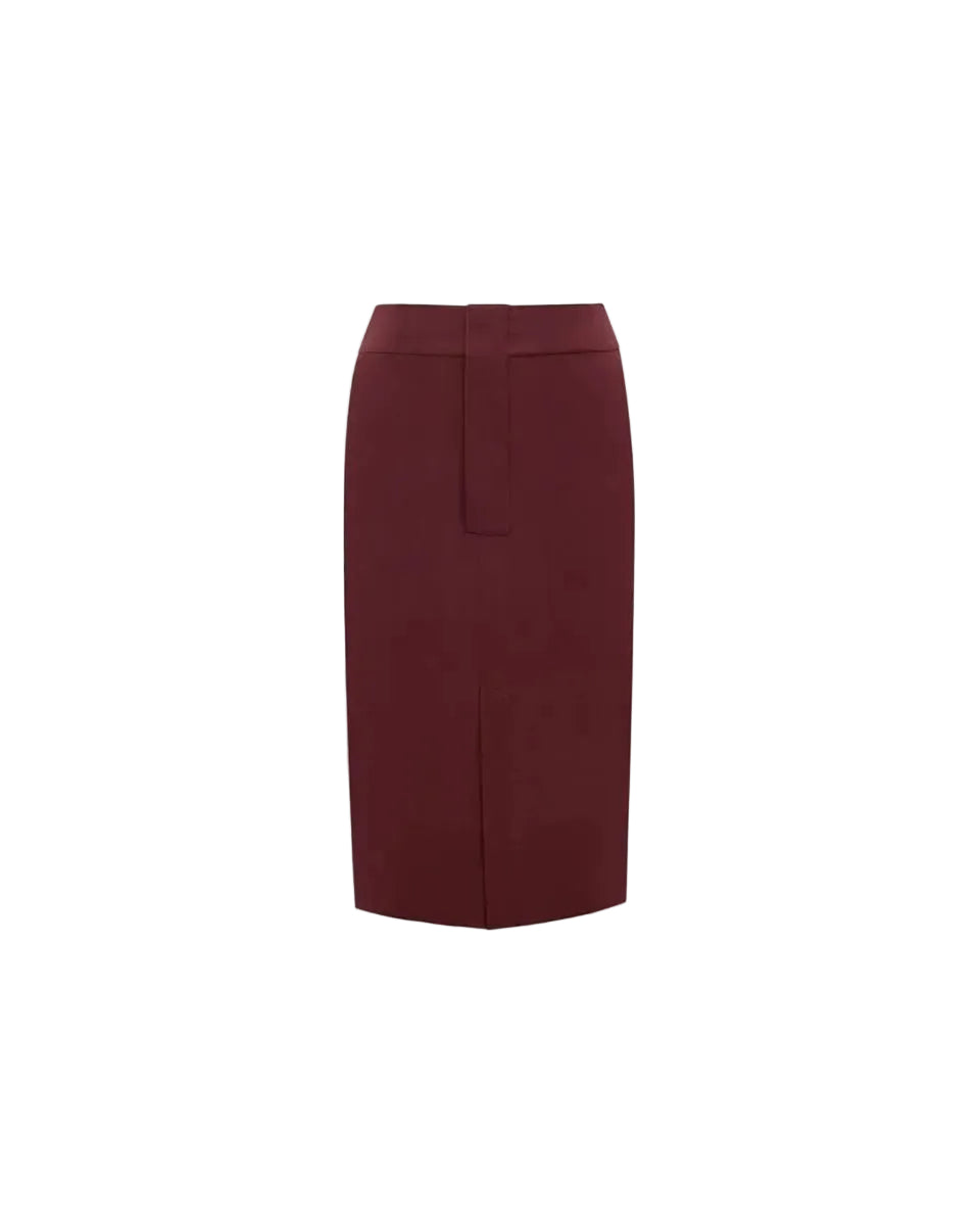 PENCIL SKIRT IN SILK CREPE MUSLIN SAINT LAURENT