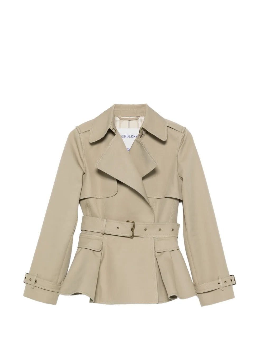 Peplum-hem belted jacket-BURBERRY-Verso