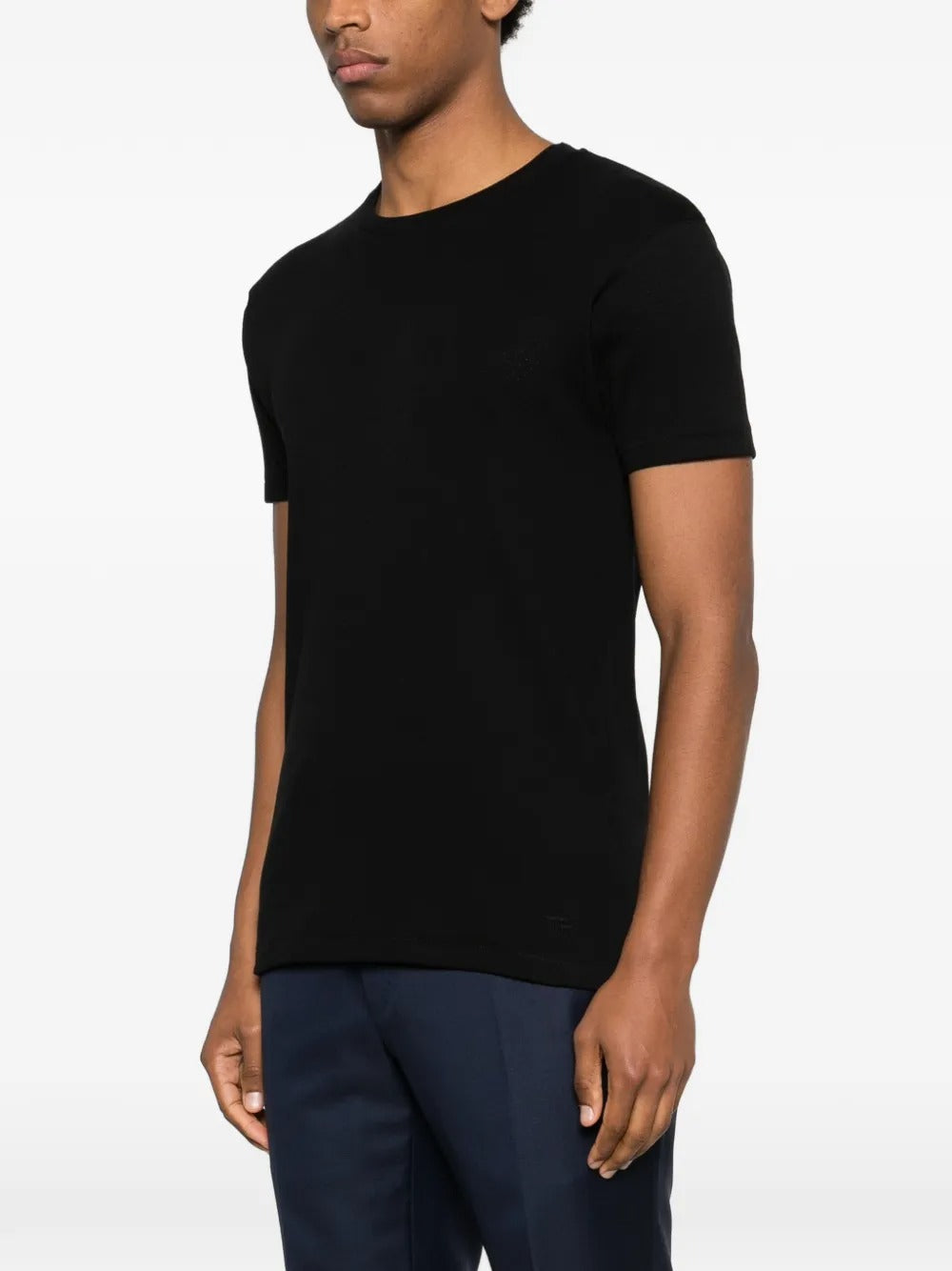 Perforated Crew-Neck T-Shirt-TOM FORD-Verso