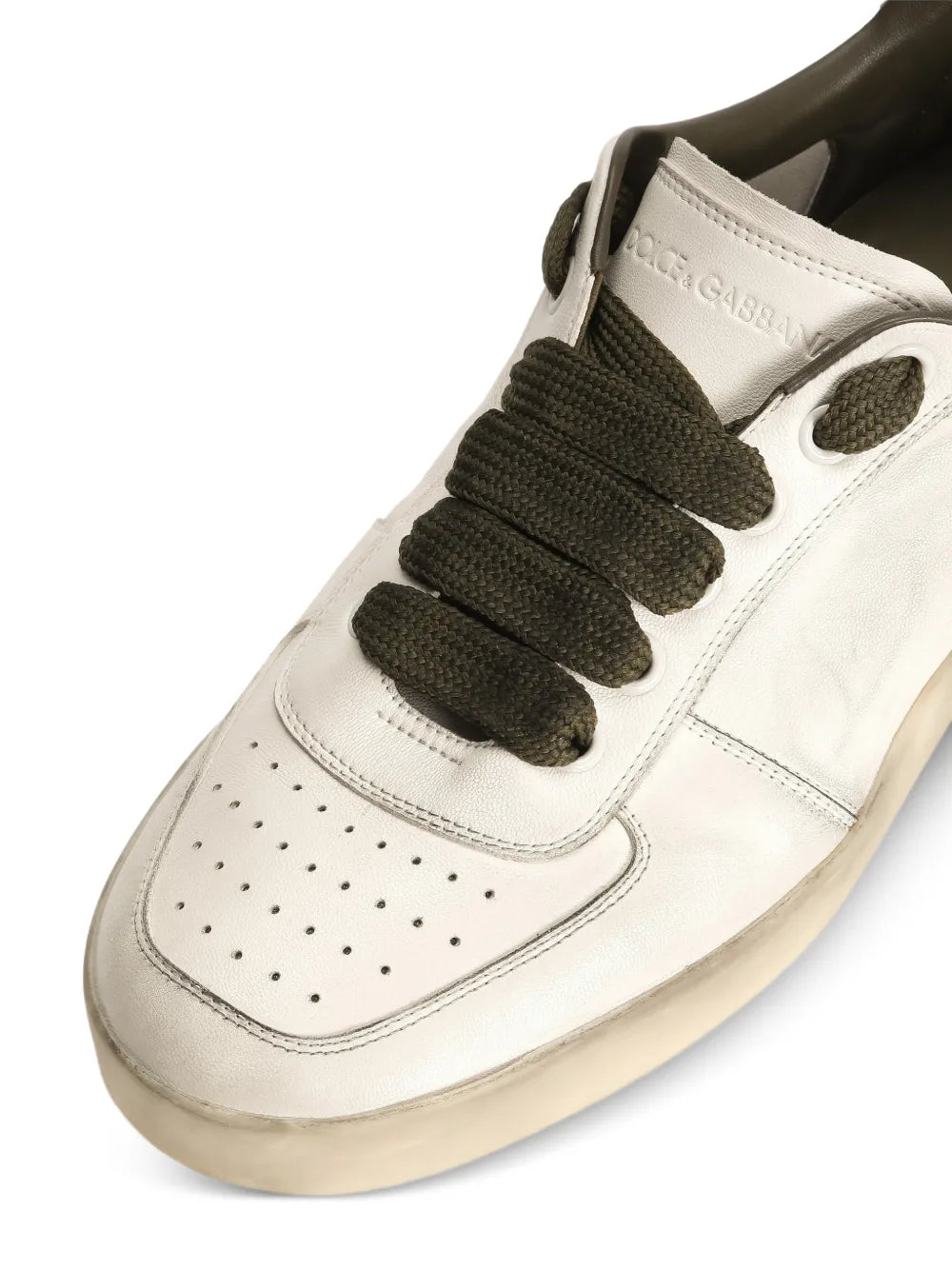 Perforated-detail lace-up sneakers-DOLCE&GABBANA-Verso