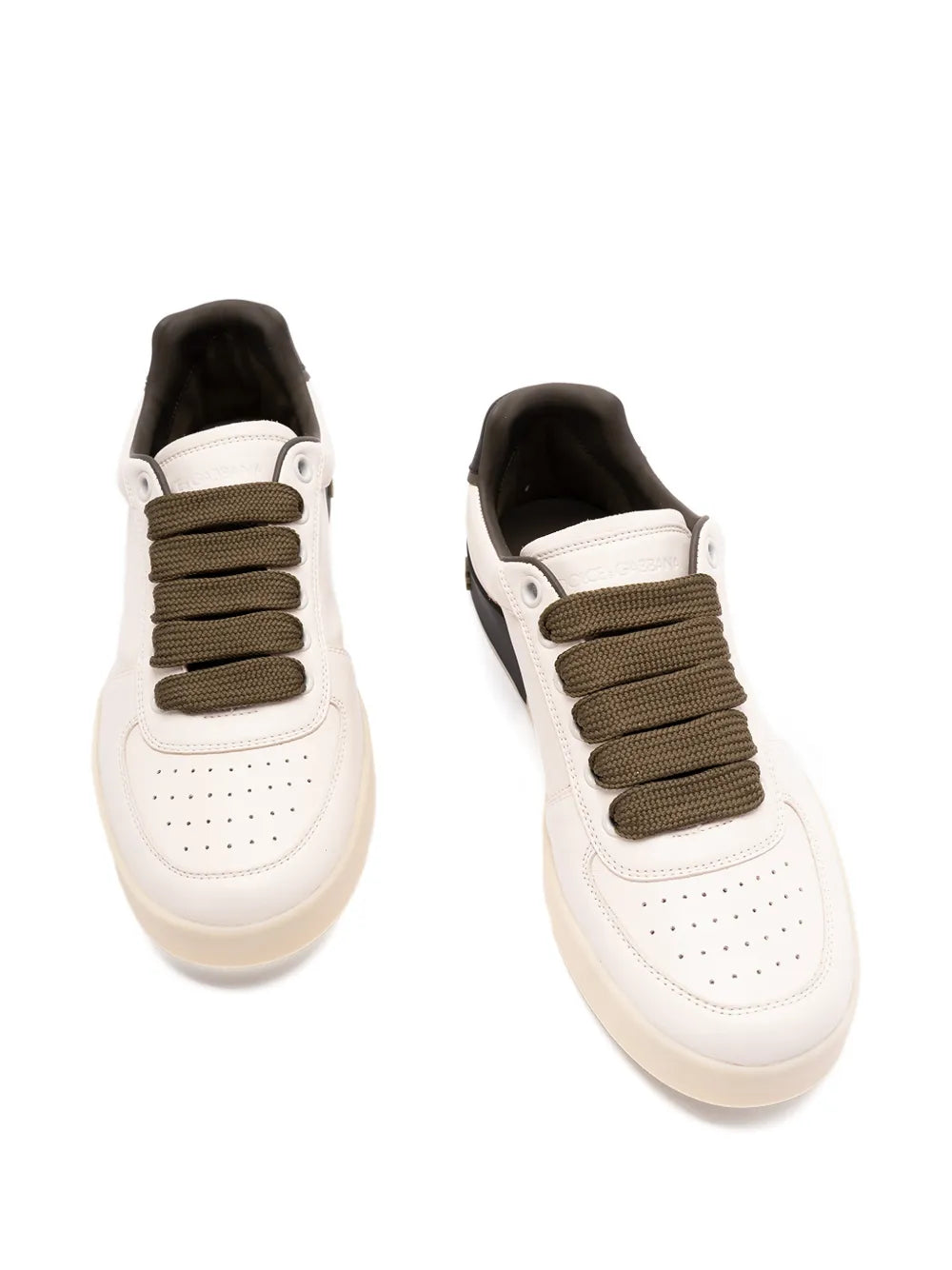 Perforated-detail lace-up sneakers-DOLCE&GABBANA-Verso