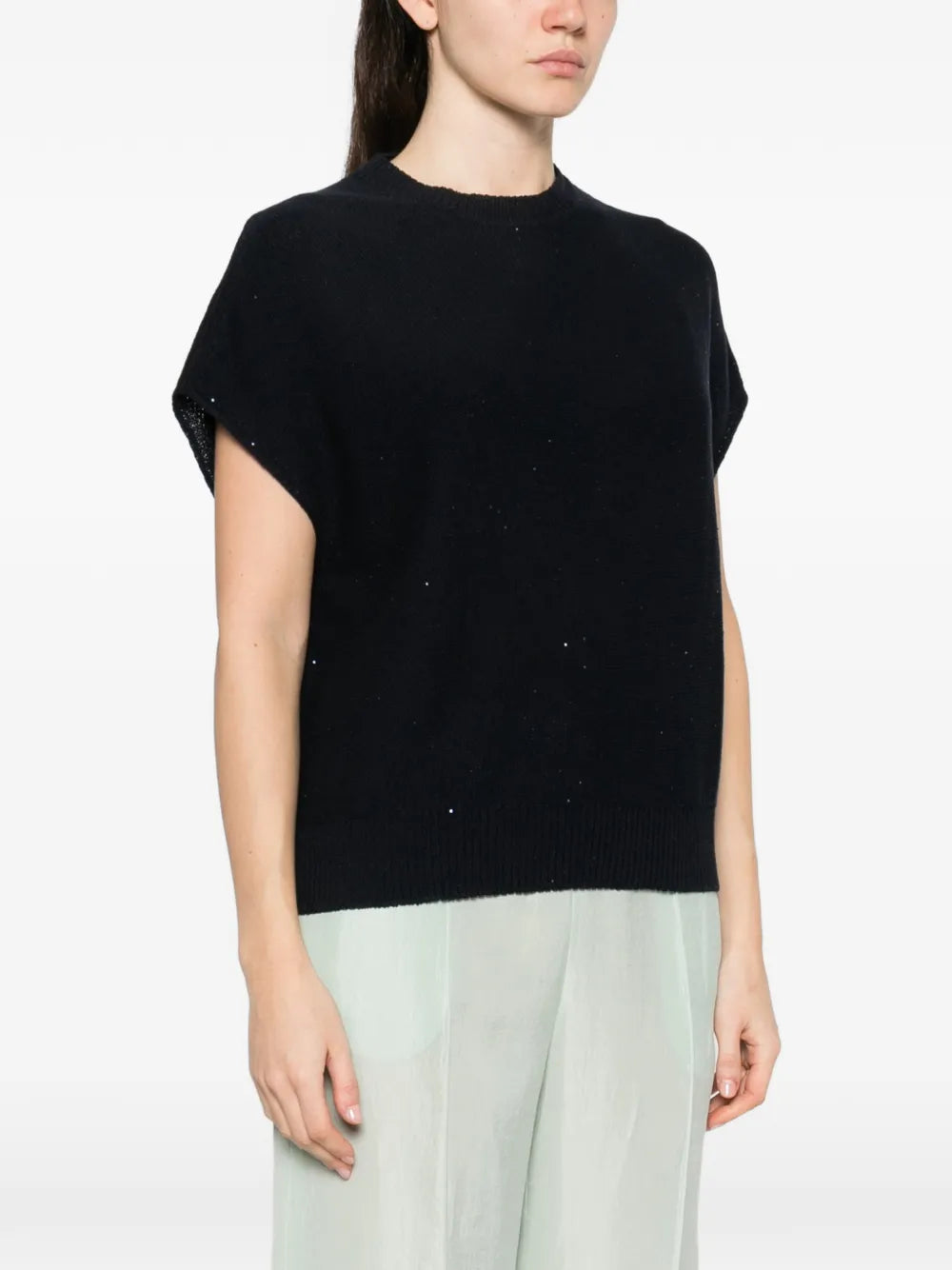 Perforated knitted top-FABIANA FILIPPI-Verso